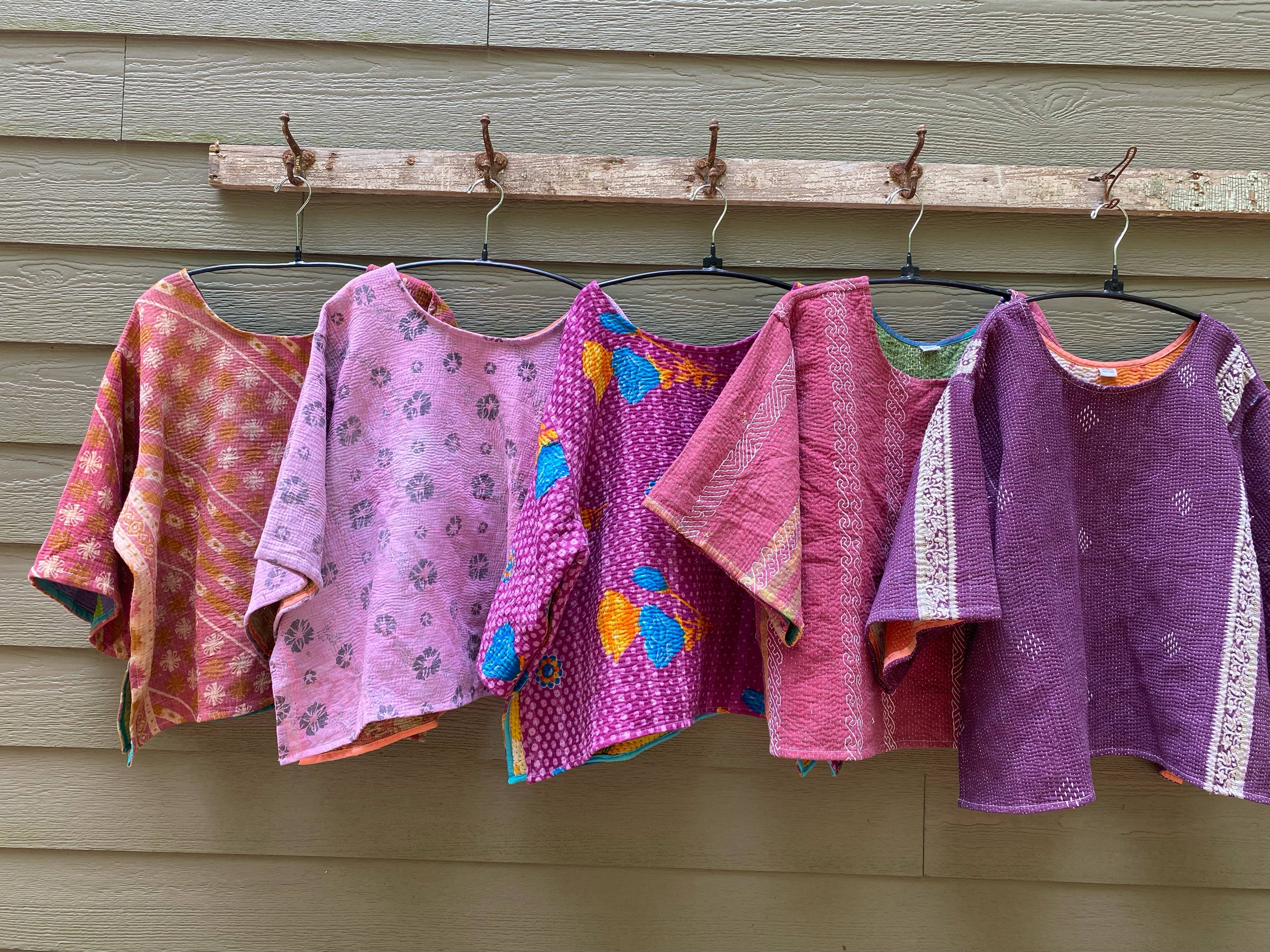 Kantha Shirt | Made From Recycled Cotton Kanthas One Size Seeds 