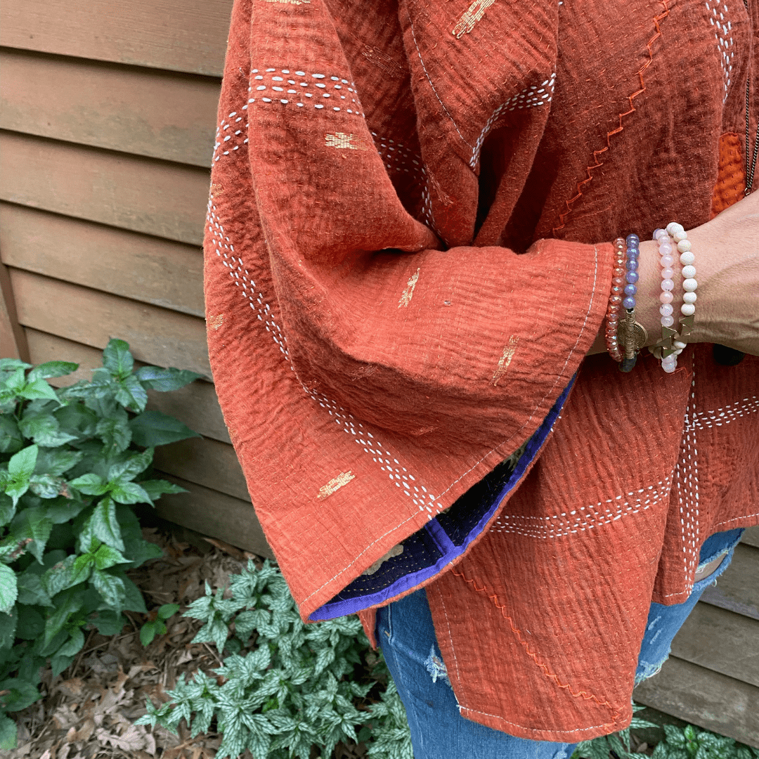 Kantha Shirt | Made From Recycled Cotton Kanthas One Size Seeds 