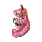 KENSINGTON Hand Embroidered Silk Velvet Big Bear Objet d'Art Anke Drechsel Shaded Light Rouge 