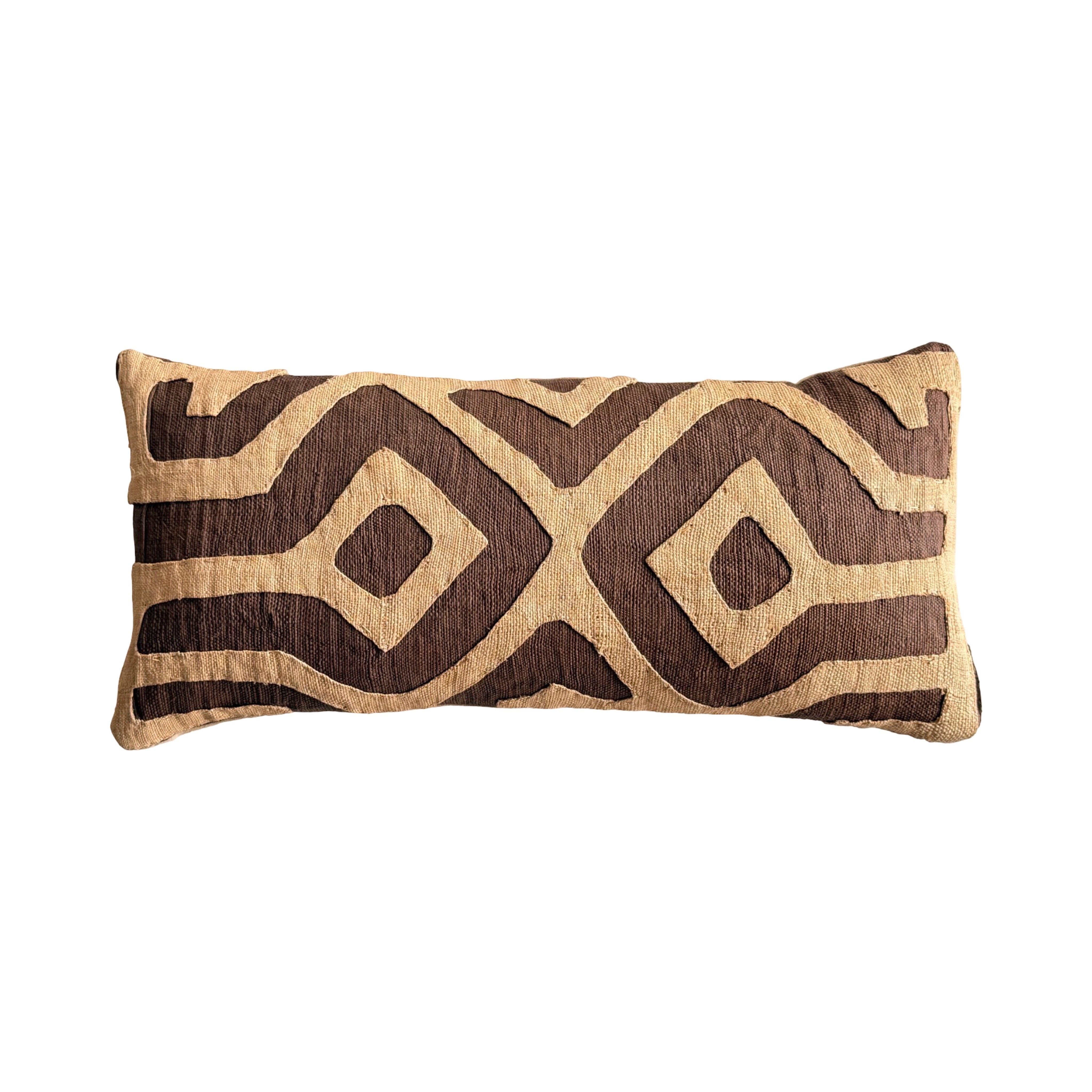 Kuba Cloth Pillow (#M011726 | 10.5" x 23.5") Pillows B. Viz Design 