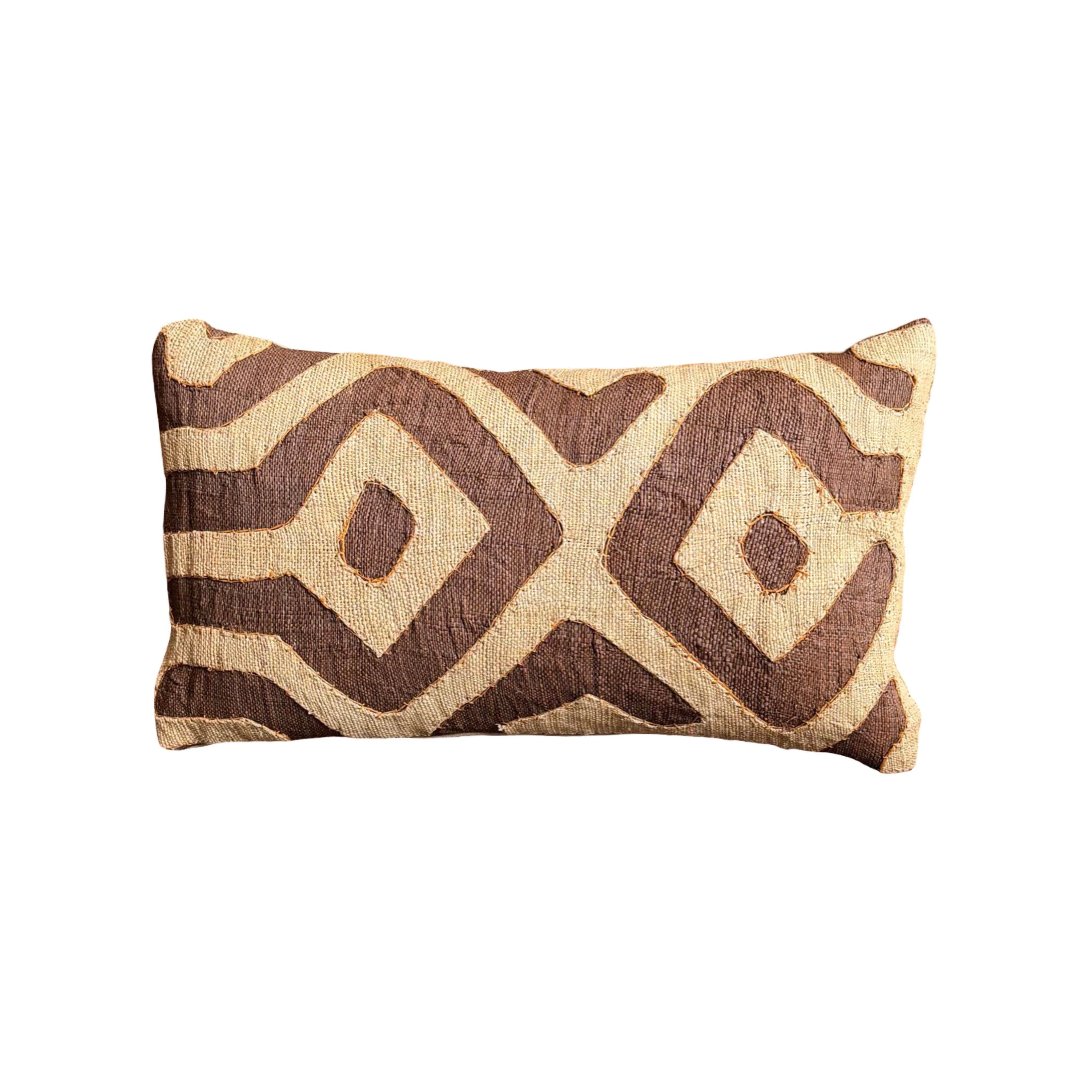 Kuba Cloth Pillow (#M011826 | 10.25" x 18") Pillows B. Viz Design 
