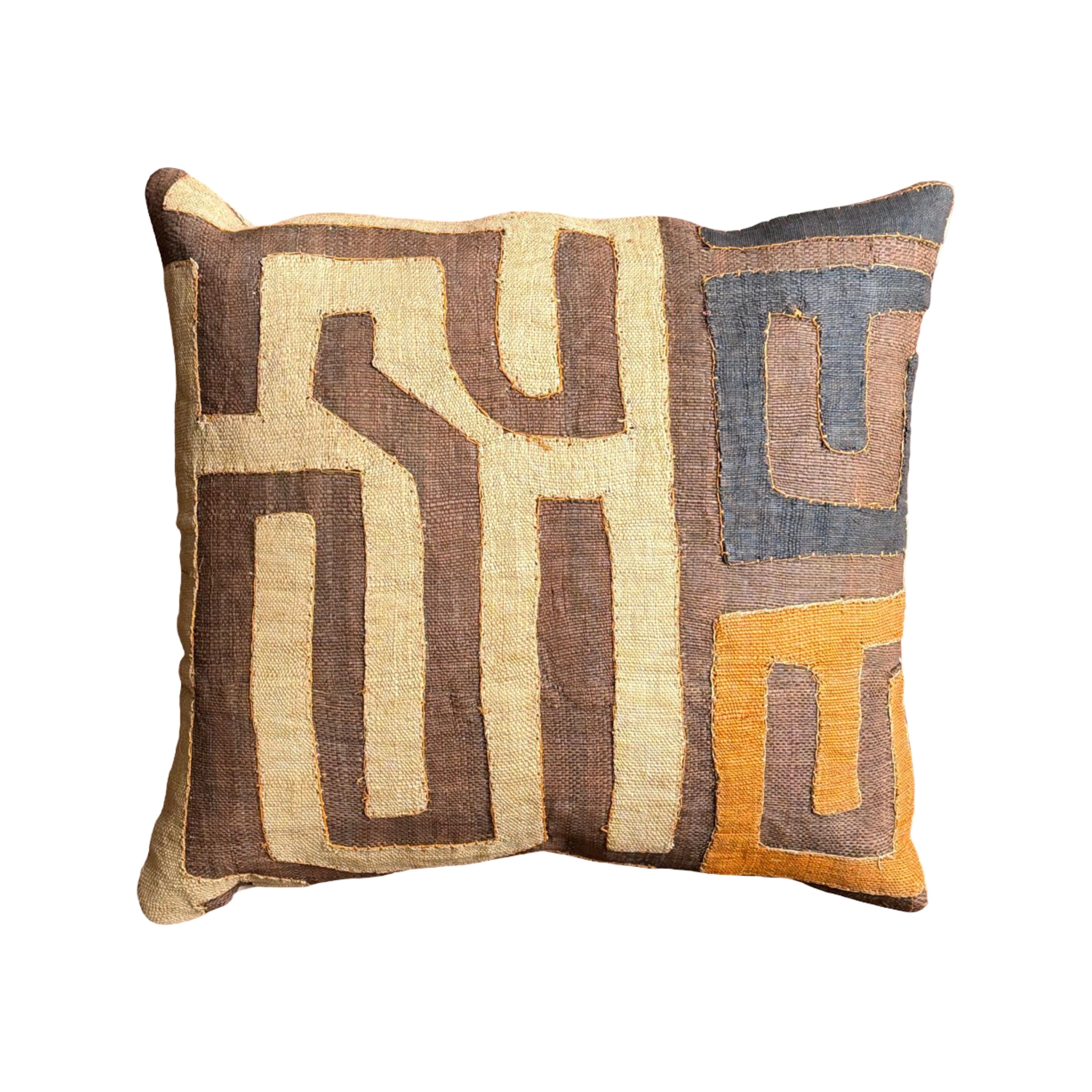 Kuba Cloth Pillow (#M012126 | 17" x 19") Pillows B. Viz Design 