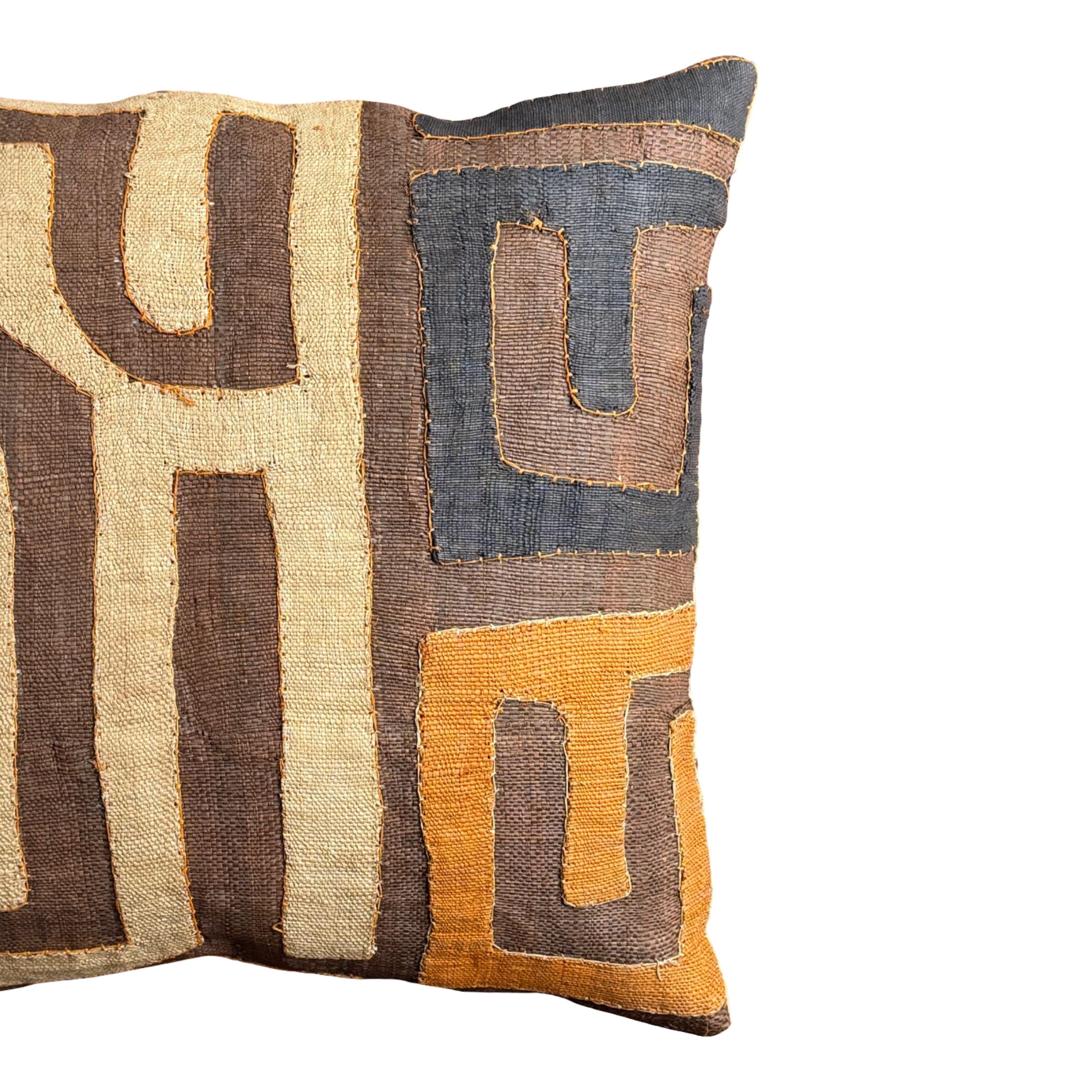 Kuba Cloth Pillow (#M012126 | 17" x 19") Pillows B. Viz Design 