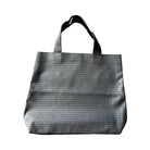 Large Carrier Tote Made with Recycled Plastic from Thailand Bag Baanpueng Handmade Shop Black 