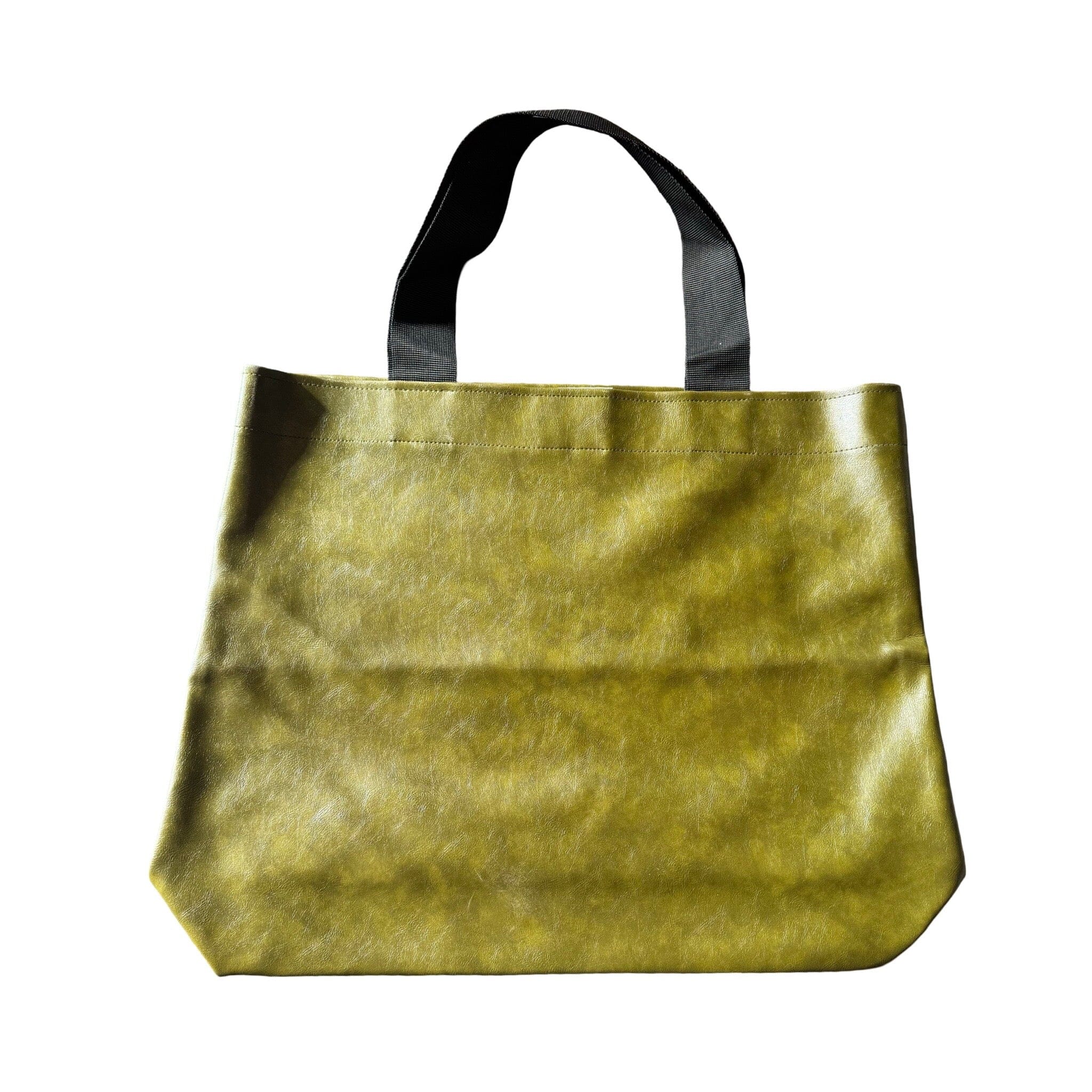 Large Carrier Tote Made with Recycled Plastic from Thailand Bag Baanpueng Handmade Shop Olive 