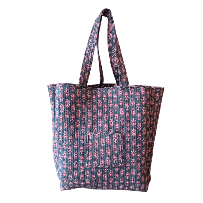 Large Reversible Printed Cotton Travel Tote Tote The Roots 