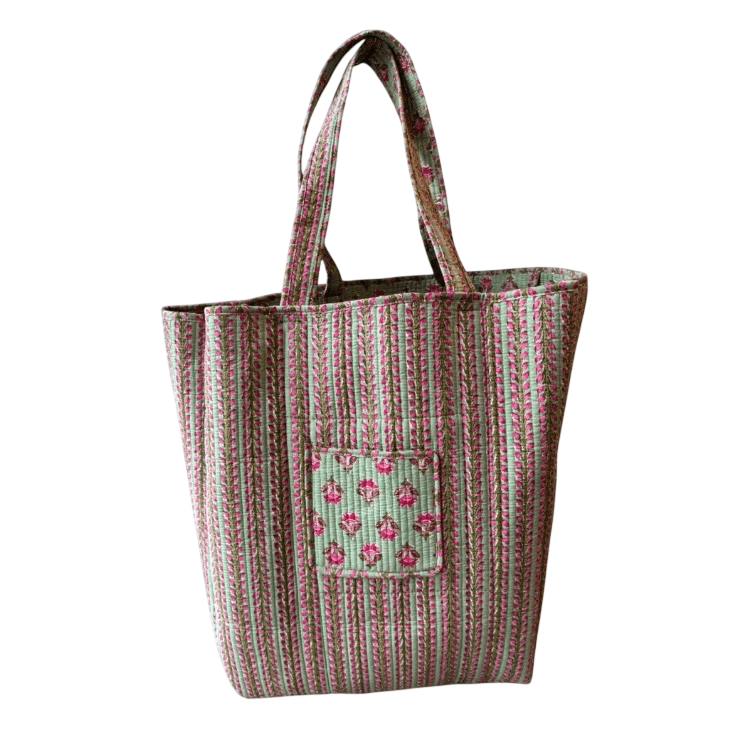 Large Reversible Printed Cotton Travel Tote Tote The Roots 