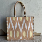 Large Square Silk Ikat Tote from Uzbekistan Tote Fergana Aziz 