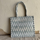 Large Square Silk Ikat Tote from Uzbekistan Tote Fergana Aziz 