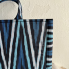 Large Square Silk Ikat Tote from Uzbekistan Tote Fergana Aziz 