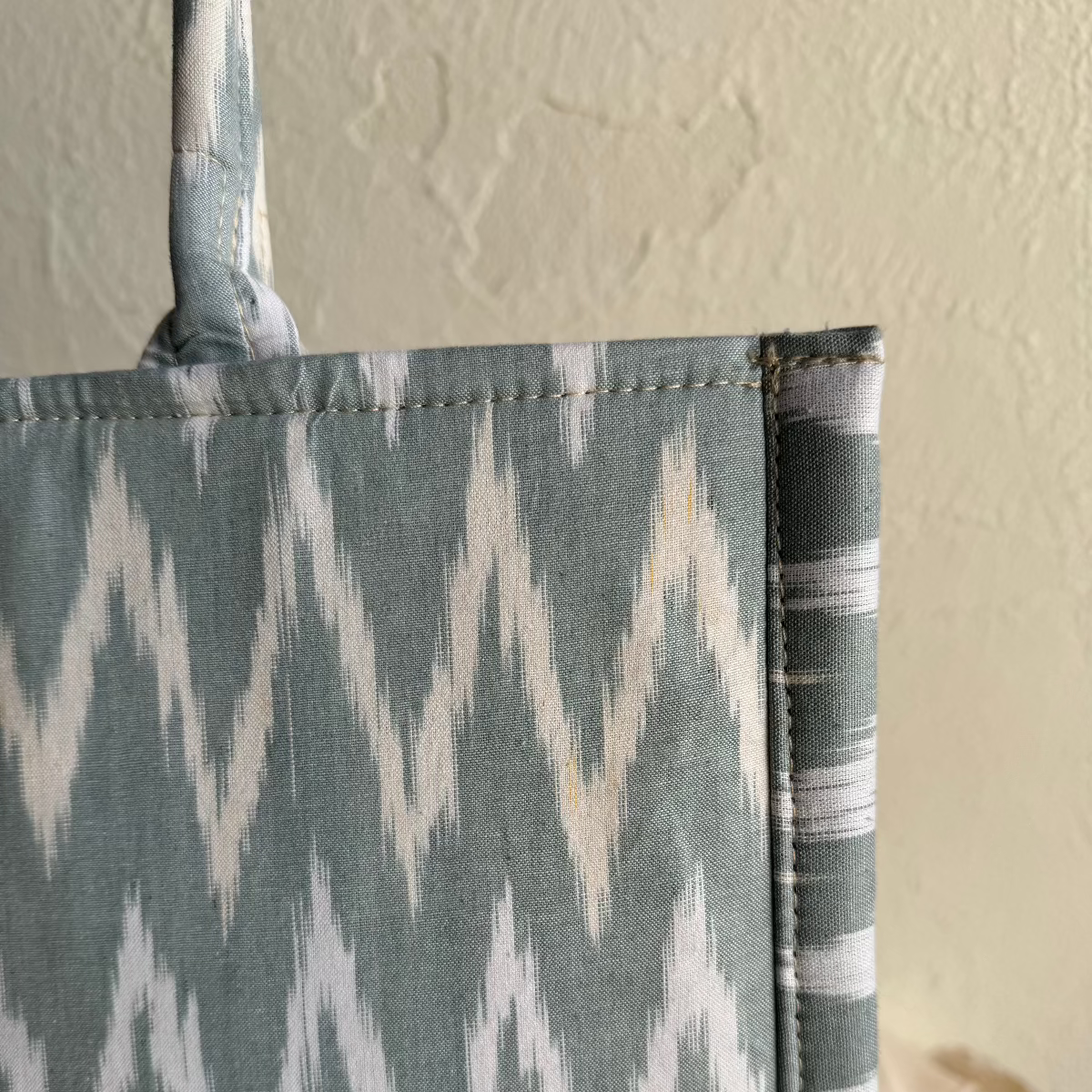 Large Square Silk Ikat Tote from Uzbekistan Tote Fergana Aziz 