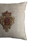 Late 18th or Early 19th C. European Heraldic Applique (#A021326 | 20 x 20") New Pillows B. Viz Design 