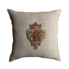 Late 18th or Early 19th C. European Heraldic Applique (#A021326 | 20 x 20") New Pillows B. Viz Design 