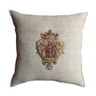 Late 18th or Early 19th C. European Heraldic Applique (#A021326 | 20 x 20") New Pillows B. Viz Design 