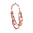 Leaf Dyed Silk Disc-shaped Layered Medallion Necklace Necklace Phriamom Cambodia A 