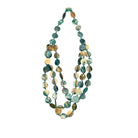 Leaf Dyed Silk Disc-shaped Layered Medallion Necklace Necklace Phriamom Cambodia D 