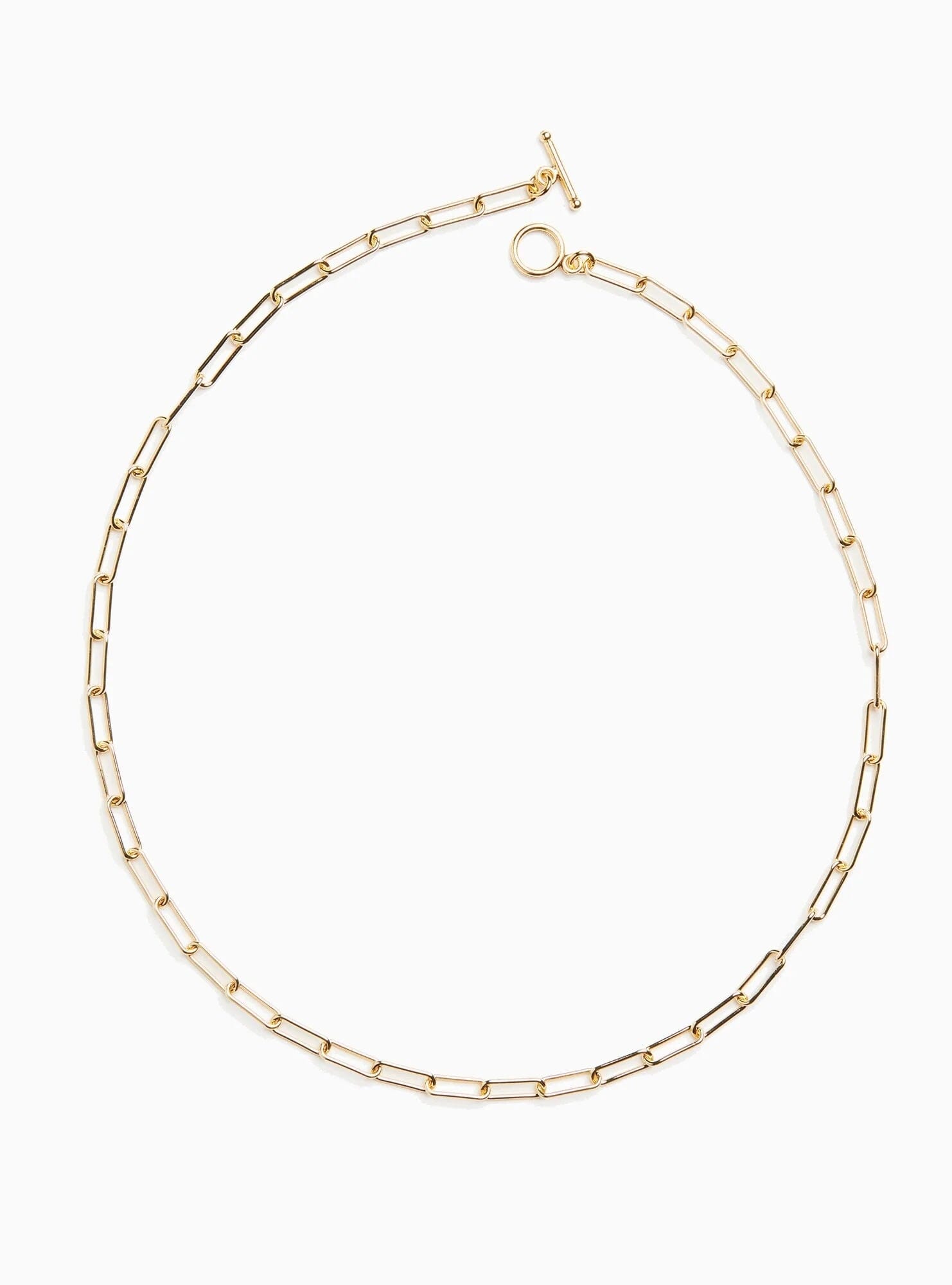 London Textured Paperclip Chain Necklace, 16" Jewelry Fallen Aristocrat 
