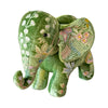 MEGAN Emerald Elephant on Silk Velvet Objet d'Art Anke Drechsel 