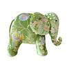 MEGAN Emerald Elephant on Silk Velvet Objet d'Art Anke Drechsel 