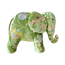 MEGAN Emerald Elephant on Silk Velvet