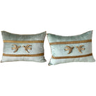 Mid 20th C. Raised Gold Metallic Embroidery (#E042225A&B | 11.5 x 16") New Pillows B. Viz Design 