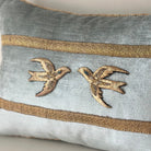Mid 20th C. Raised Gold Metallic Embroidery (#E042225A&B | 11.5 x 16") New Pillows B. Viz Design 