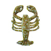 MIRANDA Shaded Mint Lobster on Silk Velvet Objet d'Art Anke Drechsel 