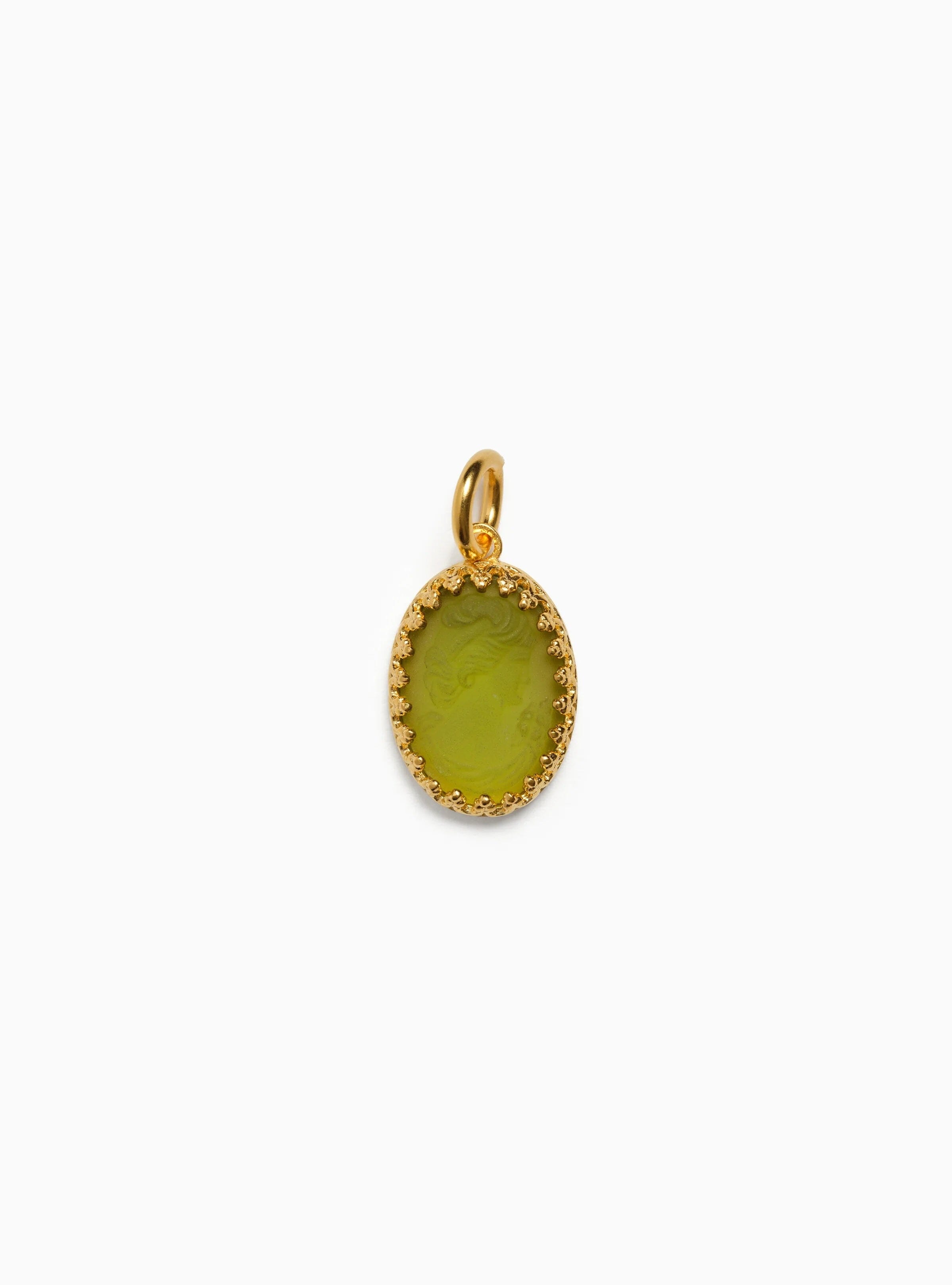 Oval Cameo Charm, Olive Charm Fallen Aristocrat 