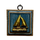 Painted Frame With Boat (#10855 | 2 3/4 x 1") Objet d'Art Museum Bees 