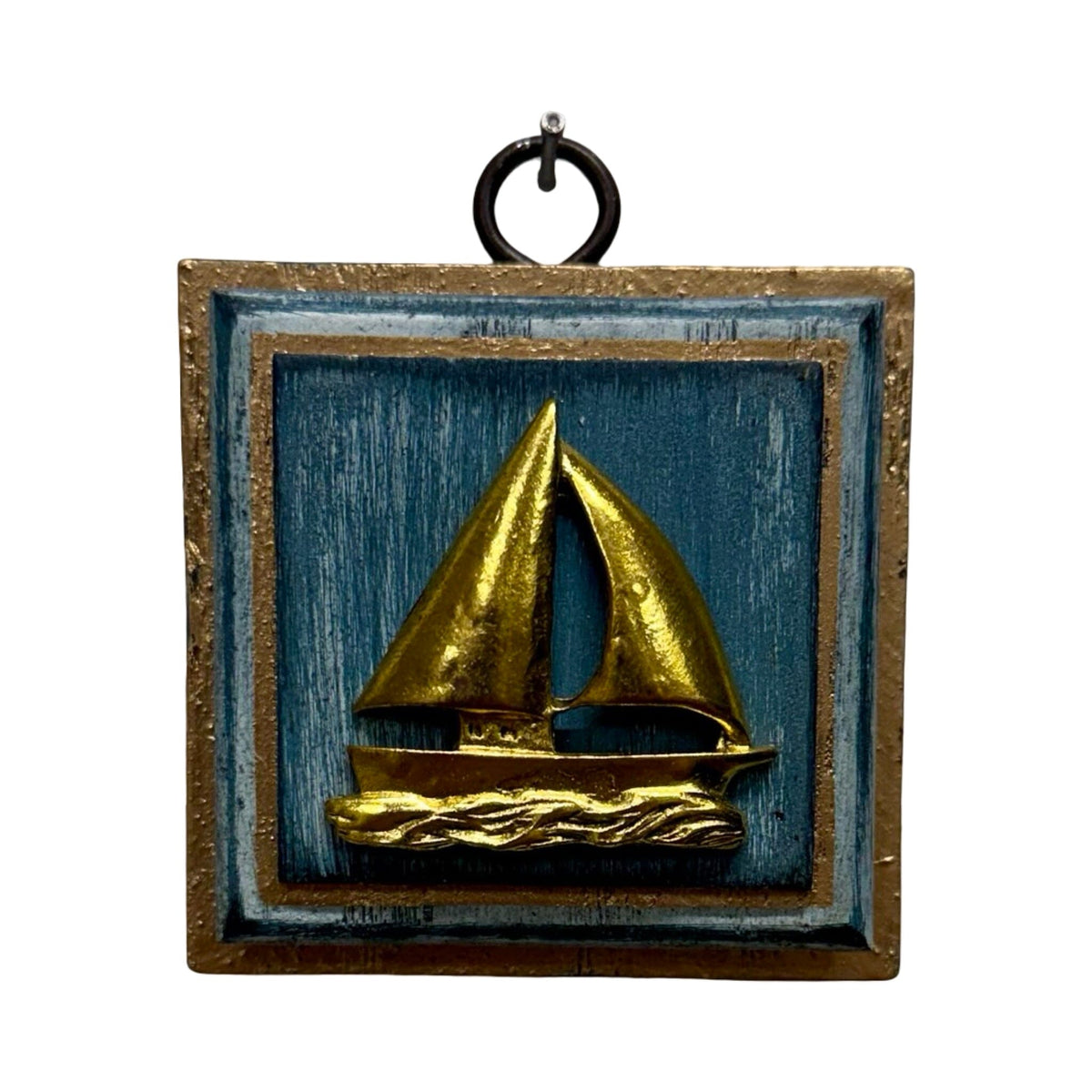 Painted Frame With Boat (#10855 | 2 3/4 x 1") Objet d'Art Museum Bees 
