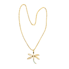 Pearl and Turquoise Dragonfly Pendant on a Brass Chain Necklace Eyup Gunduz 