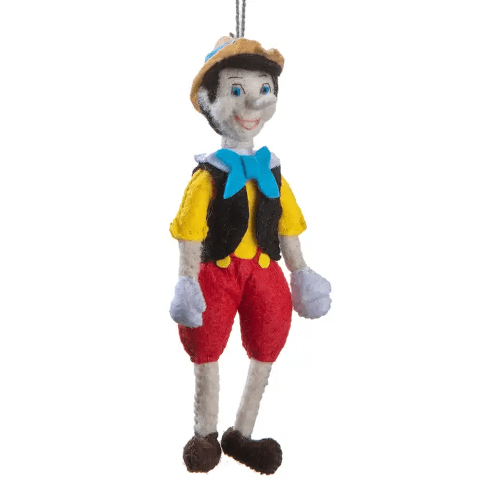 "Pinocchio" Felt Ornament Holiday Ornaments Silk Road Bazaar 