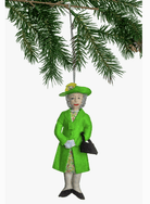 "Queen Elizabeth - Green Dress" Felt Ornament Holiday Ornaments Silk Road Bazaar 