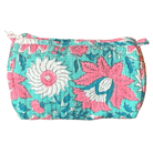 Quilted Block Print Toiletry Bag | 5 x 3 x 3 Bag KKhandicrafts75 P 