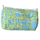 Quilted Block Print Toiletry Bag | 5 x 3 x 3 Bag KKhandicrafts75 Q 