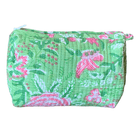 Quilted Block Print Toiletry Bag | 6 x 4 x 4 Bag KKhandicrafts75 G 