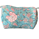 Quilted Block Print Toiletry Bag | 6 x 4 x 4 Bag KKhandicrafts75 R 