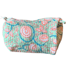 Quilted Block Print Toiletry Bag | 7x5x5 Bag KKhandicrafts75 B 