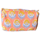 Quilted Block Print Toiletry Bag | 7x5x5 Bag KKhandicrafts75 F 