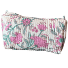 Quilted Block Print Toiletry Bag | 7x5x5 Bag KKhandicrafts75 N 