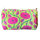 Quilted Block Print Toiletry Bag | 7x5x5 Bag KKhandicrafts75 T 