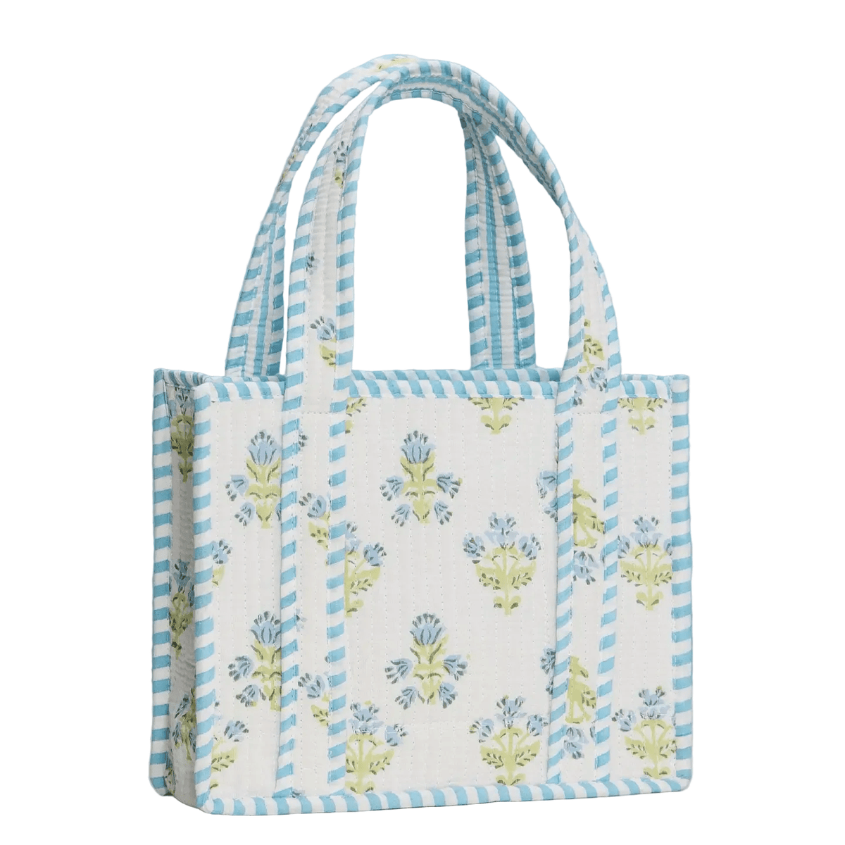 Quilted Mini Tote Bag Tote ferm Blue 