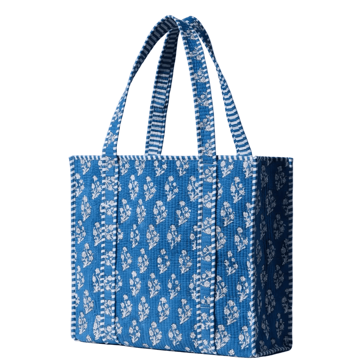 Quilted Tote Bag Tote ferm Blue 