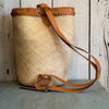Rattan Sling Backpack with Leather Trim from Borneo Bag The Winding Road 