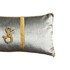 "S" Initial Pillow (#A071525) 7.5"x15" New Pillows B. Viz Design 