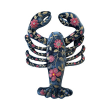 Shaded Indigo Handmade Embroidered Lobster