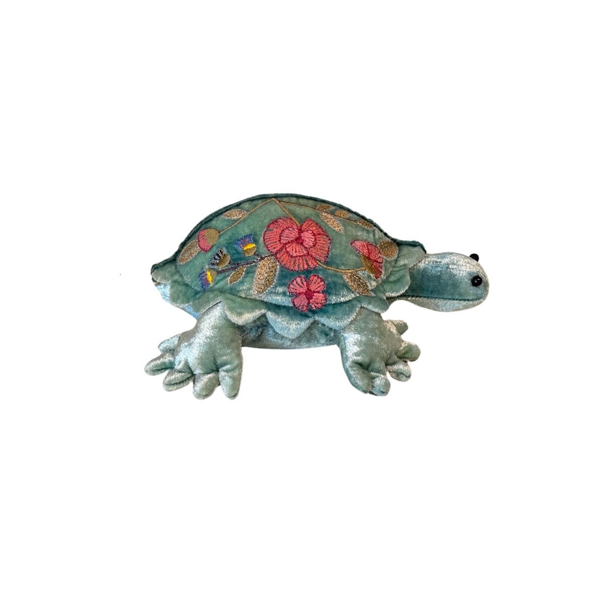 Shaded Lagoon Handmade Embroidered Mini Turtle