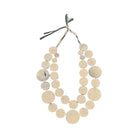 Silk Disc-shaped Layered Graduated Medallion Necklace Necklace ClayCut Laos 