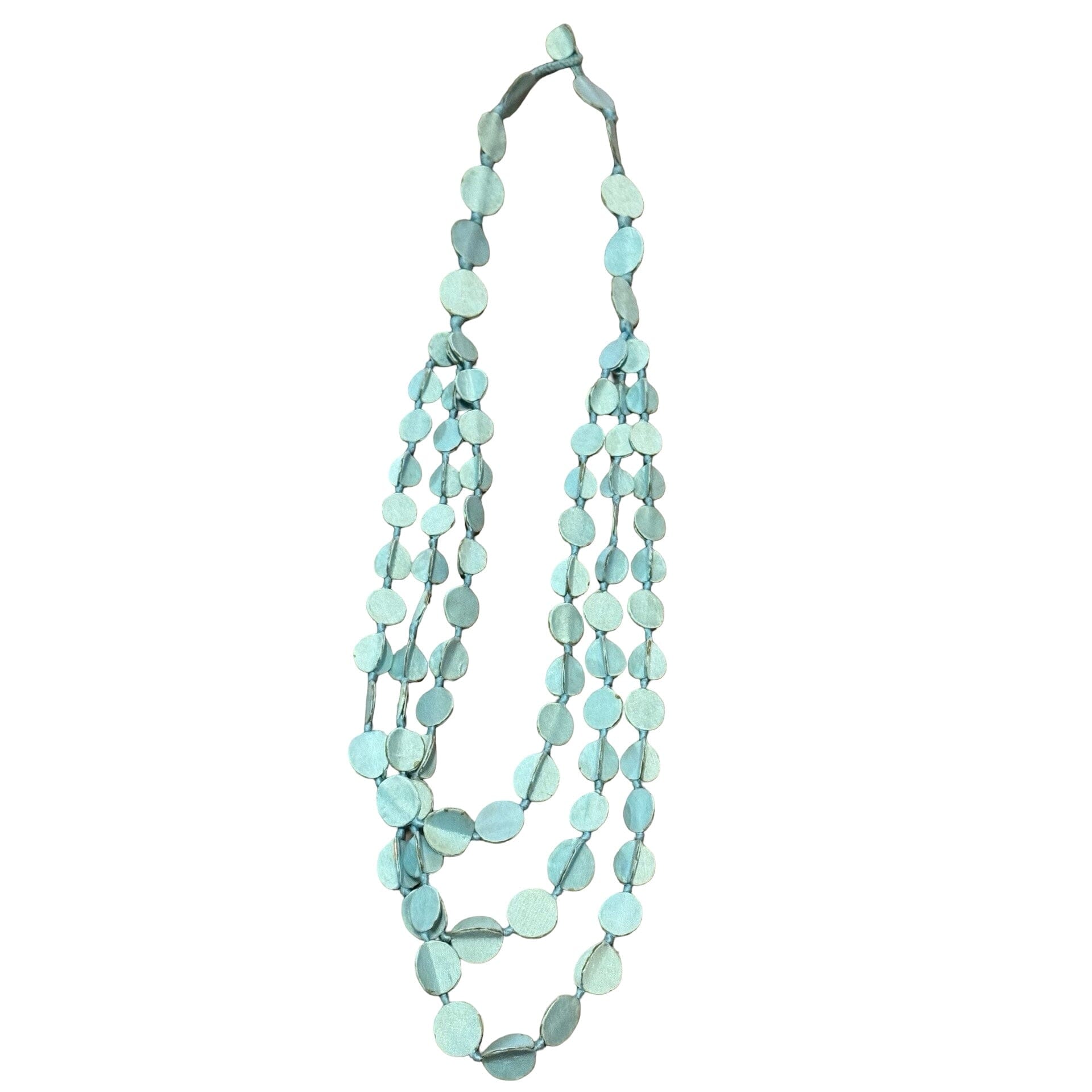 Silk Disc-shaped Layered Medallion Necklace Necklace Phriamom Cambodia B 