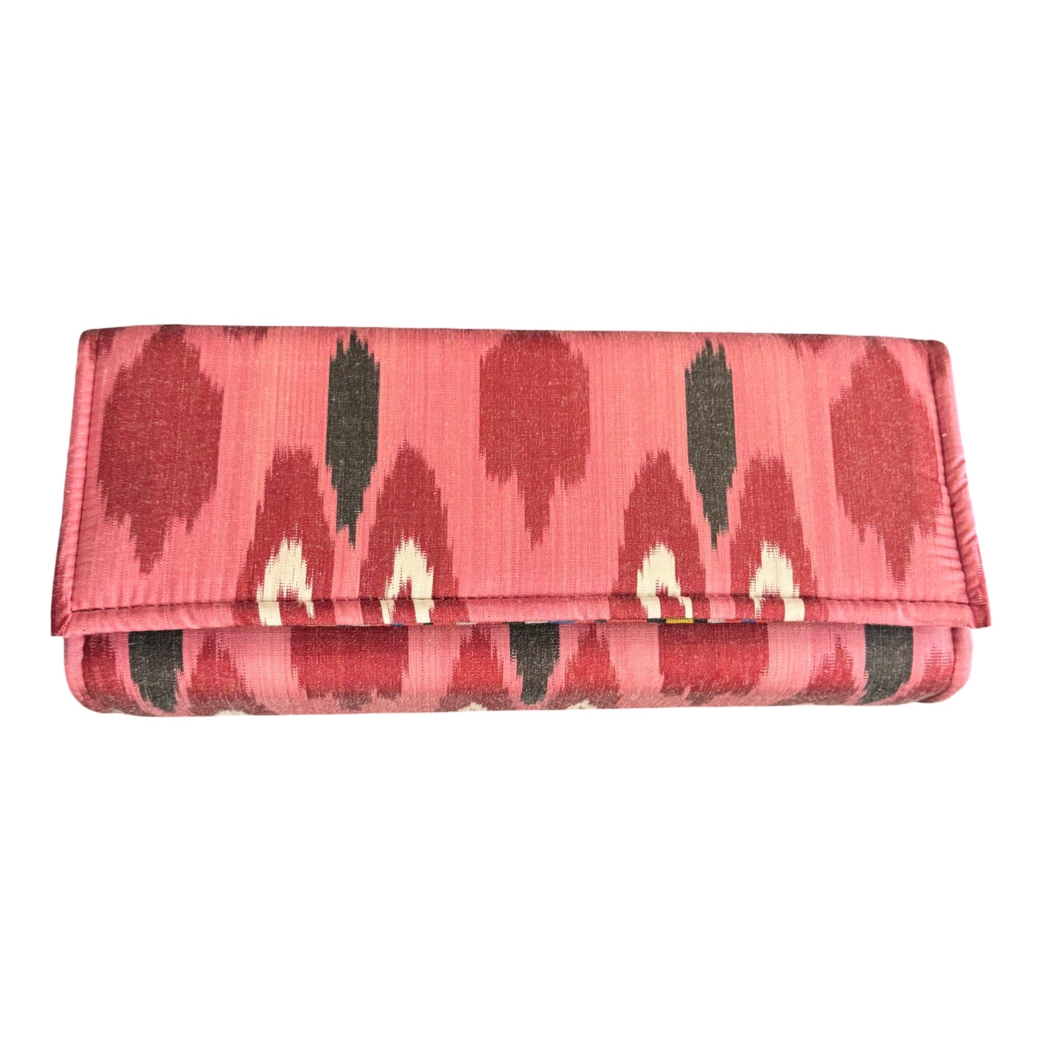 Silk Ikat Clutch Purse with Crossbody Chain Strap Purse Becky Vizard 